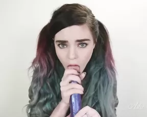 Ashe_Maree sexy teen suck dildo and fuck pussy in private premium video