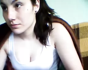 Hairy mature teasing her man before a mirror