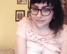 Nerdy babe in glasses gets fucked hard