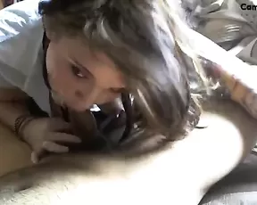 A slim brunette gets her ass rammed in doggy