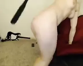 Raven haired babe jerking odd a shaved cock