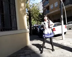 Littlesubgirl - jap. schoolgirl gets naked in the city