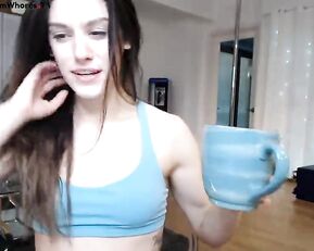 MissMiaShelby dancing in workout outfit
