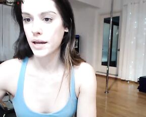 MissMiaShelby dancing in workout outfit