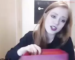 LunaRoux rides her dildo