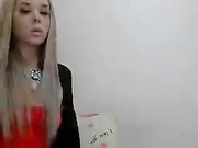 Teen brunette closes her eyes and sucks