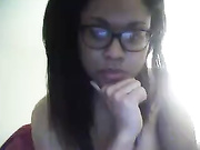 Big breasted babe masturbating a throbbing cock