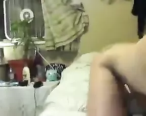 A dildo is getting inserted
