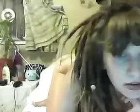 A dildo is getting inserted