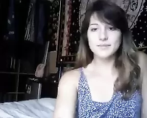 Chick smokes and sucks a dildo