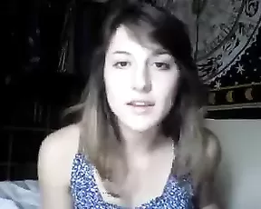 Chick smokes and sucks a dildo