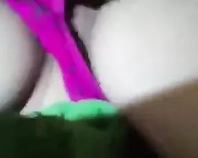 jerk-off and playing with anal-dildo