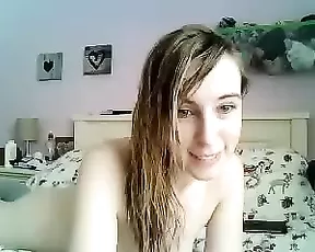 Slim slut polishing up her BF's shaved junk