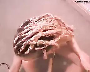A Normal Girl Mounted Dildo