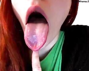 Beautiful girl tongue