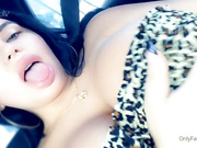 Crystal Lust Showing her pussy in the car