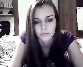 Chubby blonde gagged and filled with cock from behind