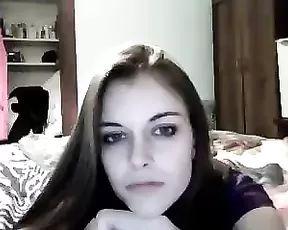 Chubby blonde gagged and filled with cock from behind