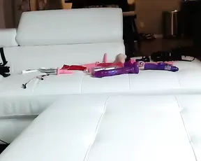 Blonde teen is on top of a dude