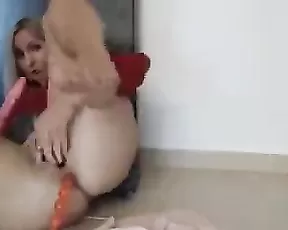 Hot blonde filled up with teen cock.