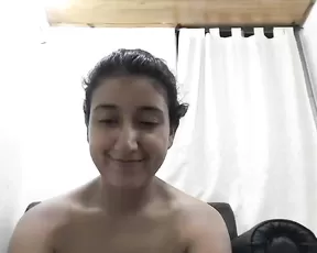 Busty beautiful teen fucked on webcam