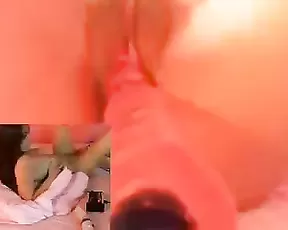 Drilling her hairy twat deep