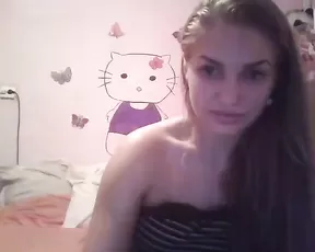 Country girl with braids riding a cock