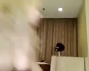 Dawn plays with a cock toy