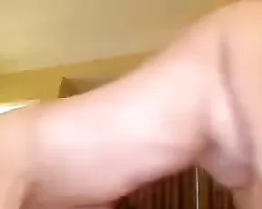 Dawn plays with a cock toy