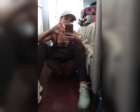 Aubrey Black panties down in front of mirror onlyfans porn videos