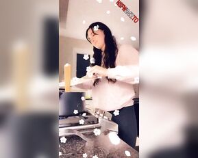 Just Violet boobs flashing during cooking snapchat premium porn videos