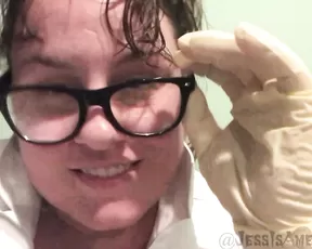jessisamessvids breaking sterile my latex gloves show premium manyvids liveporn livesex1