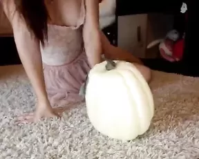 Frisky blonde is jacking off