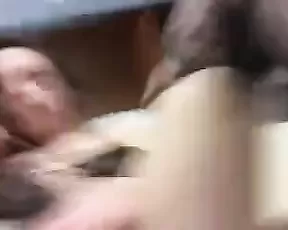 An interracial threesome is done