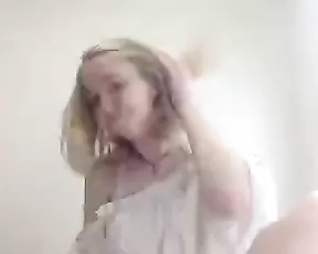 Petite babe is taking a shower