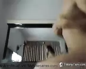 Curly babe gives a blow job