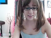 Blonde cutie looks great in her new sexy lingerie