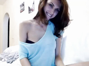 Big breasted lady teases on the webcam