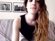 Brunette is sucking a lads dick