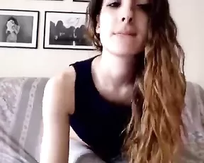 Brunette is sucking a lads dick