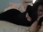 Pretty brunette wife is fuck hard missionary and doggy style my friends