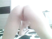 Faceless babe jerking of a throbbing cock