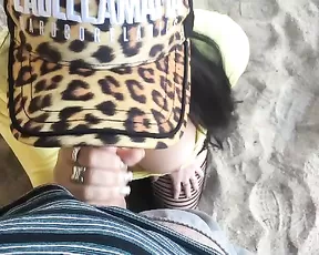 Pinupbaby sucking & fucking on the beach show porno video