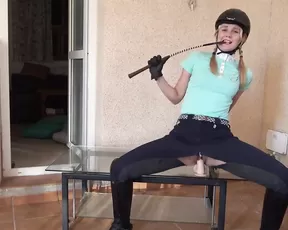 Iviroses equestrian girl dildo riding ripped pant free show premium liveporn livesex