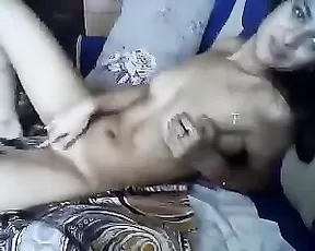 Busty slut is teasing her cunt