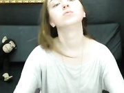 Busty girl is showing off her body