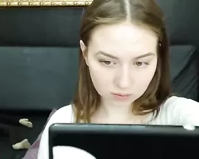 Busty girl is showing off her body