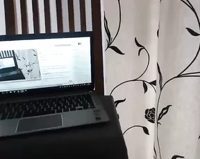 Bright eyed blonde petting herself and teasing