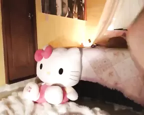 Nature lover playing with vegetable and her cunt