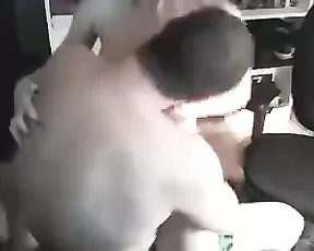 Big breasted black haired slut licks a dildo